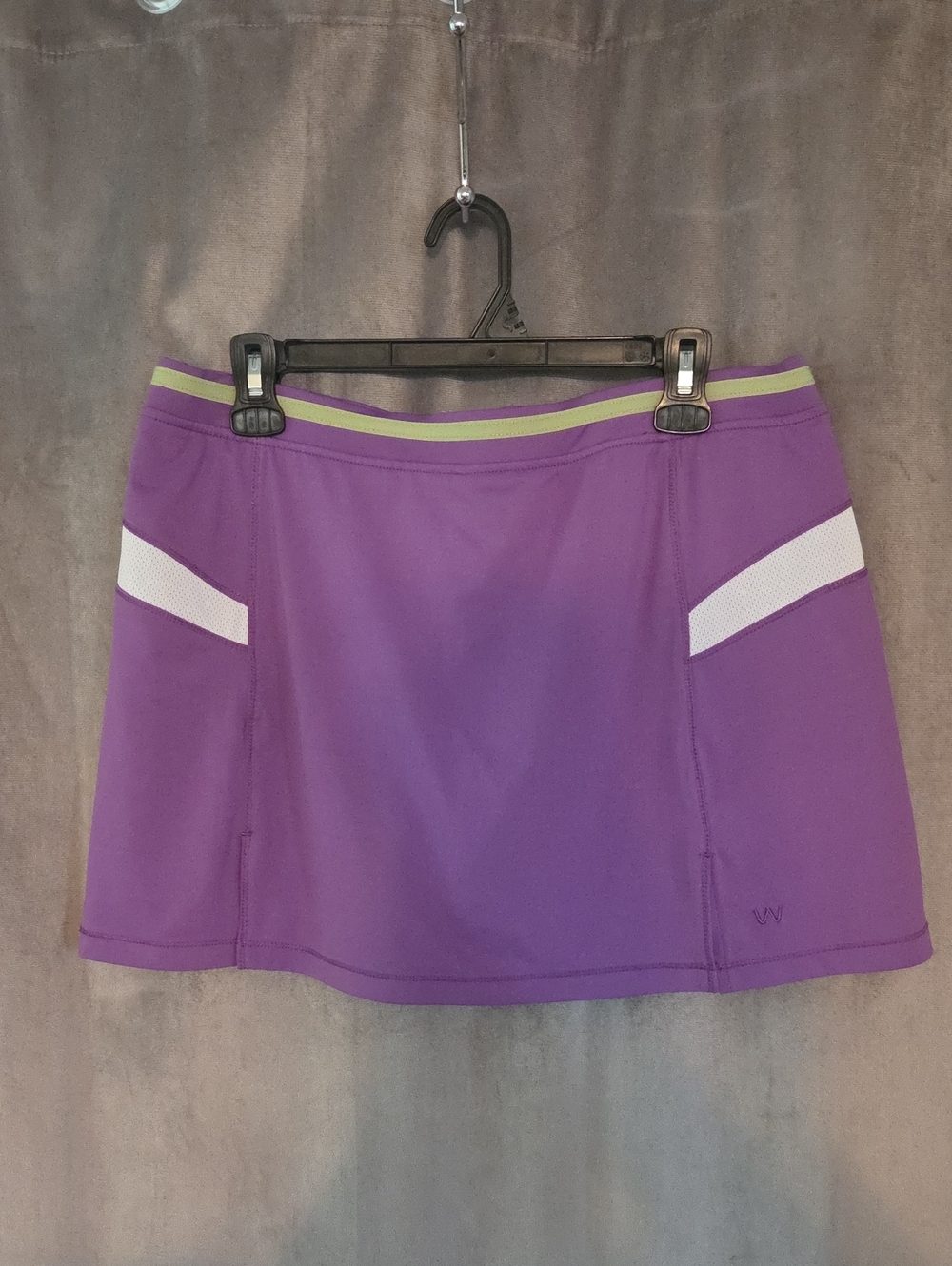 Wilson Size 14 Purple Athletic SKORT with White Accents and Lime Waistband